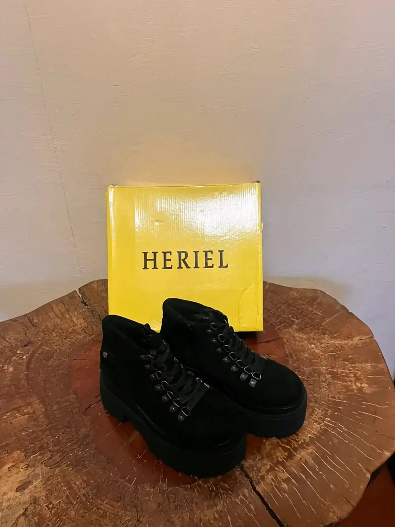 Botines negros de gamuza Heriel - 3