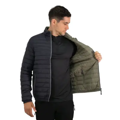 Parka Pluma Hw Goose Reversible Negro/verde Oliva - miniatura 3