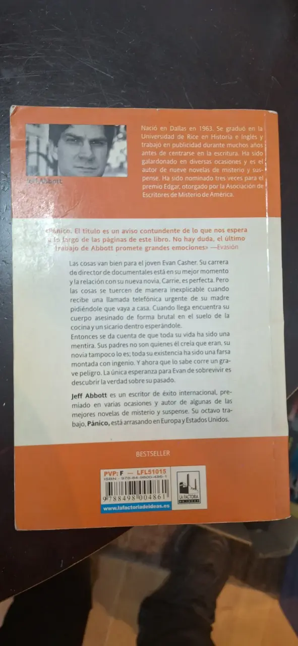 Libro Pánico de Jeff Abbott - 2
