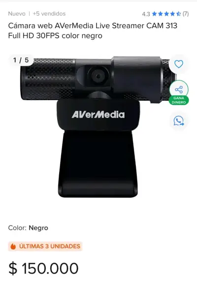 Cámara AVerMedia Live Streamer 313 - miniatura 3