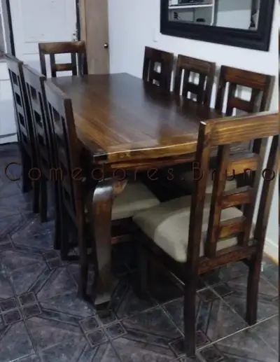 Juego de comedor madera y sillas - miniatura 3