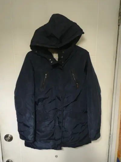 Parkas de niñ@s acolchada azul con capucha - miniatura 2