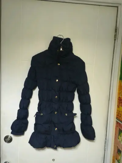 Parkas de niñ@s acolchada azul con capucha - miniatura 6