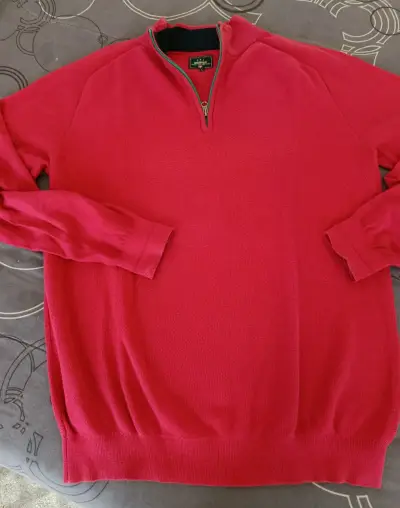 Sweater Greenfield Rojo Medio Cierre -Talla L - miniatura 2