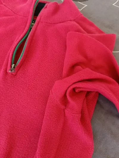 Sweater Greenfield Rojo Medio Cierre -Talla L - miniatura 4