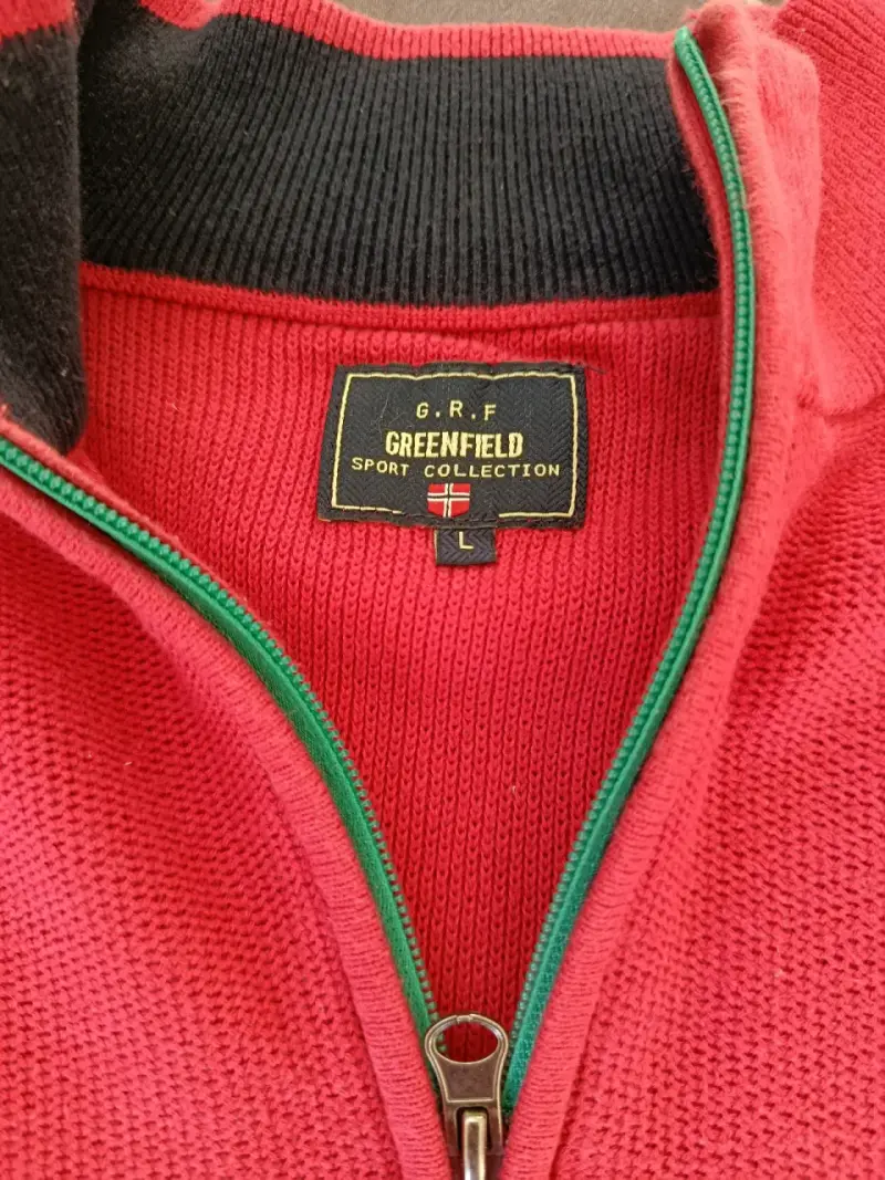 Sweater Greenfield Rojo Medio Cierre -Talla L - 5