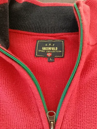 Sweater Greenfield Rojo Medio Cierre -Talla L - miniatura 5
