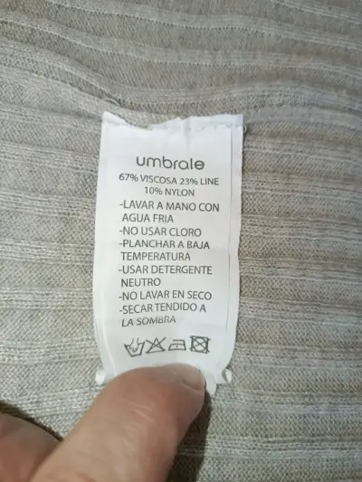 Cárdigan Umbrale Largo Acanalado  - Talla L(Impeca - miniatura 5