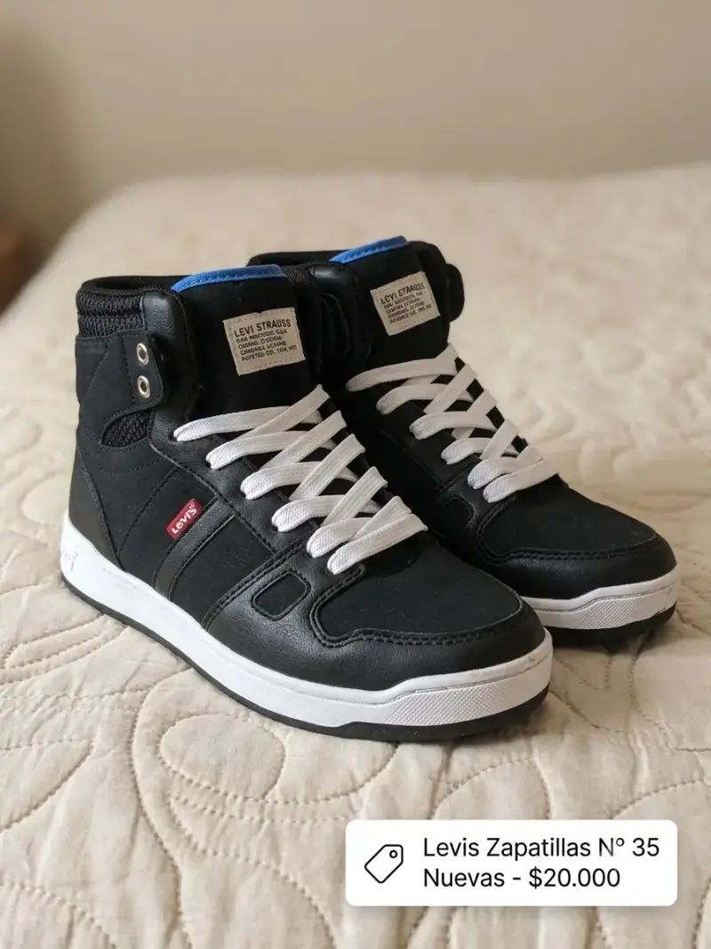 Zapatillas Levi's negras nuevas