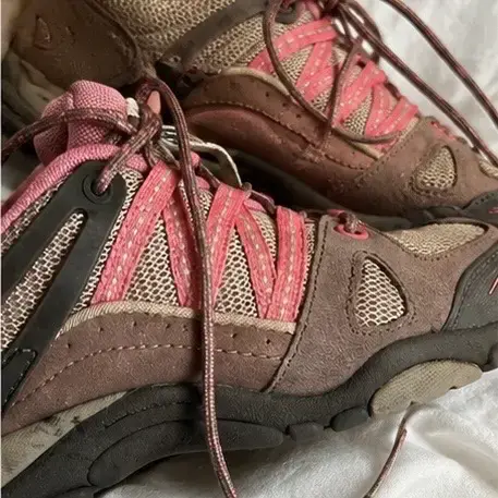 Zapatillas trekking vintage café y rosado talla 36 - 1