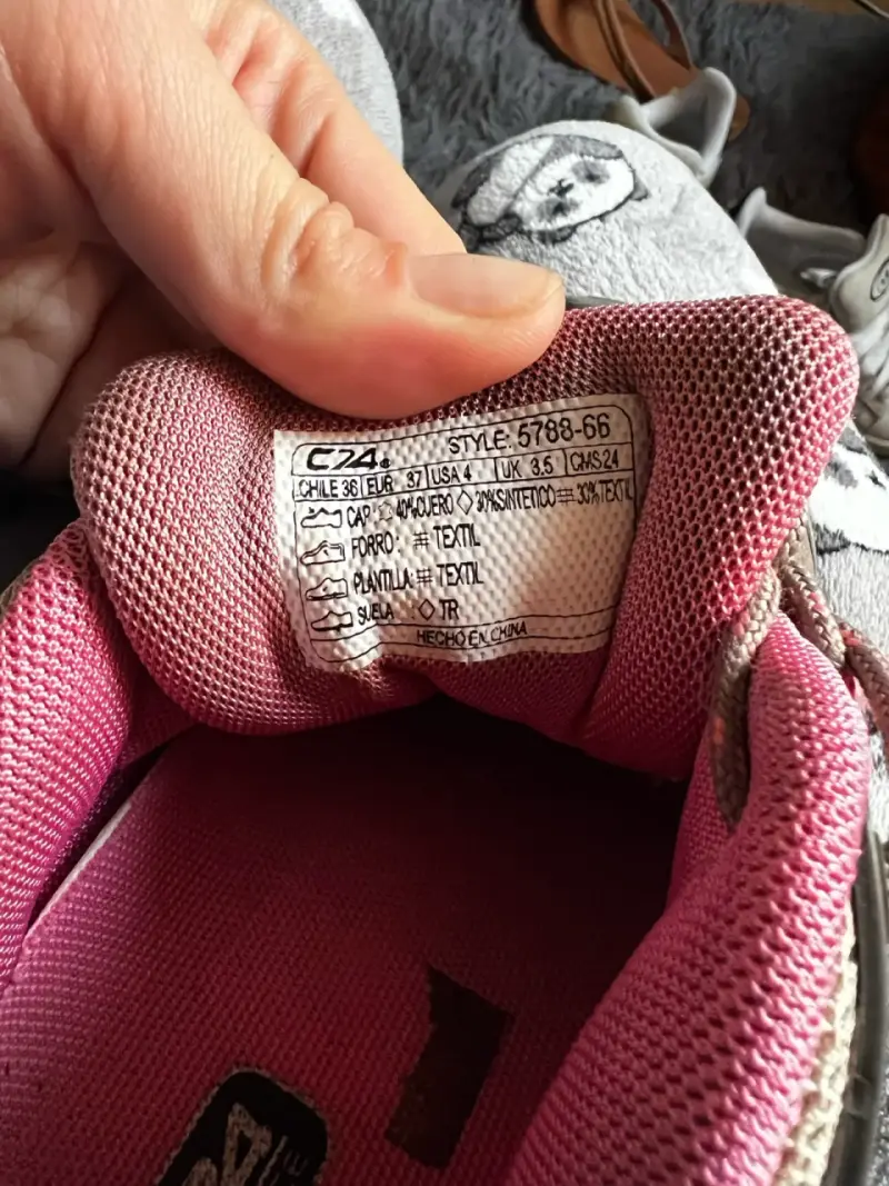 Zapatillas trekking vintage café y rosado talla 36 - 2
