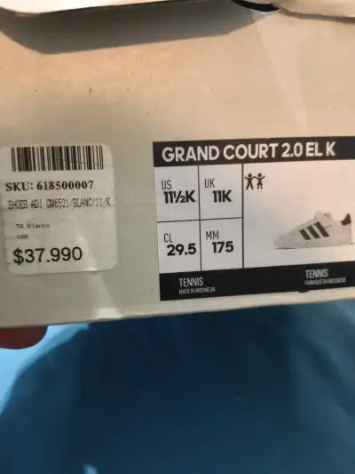 Zapatillas Adidas blancas infantiles con velcro - miniatura 6