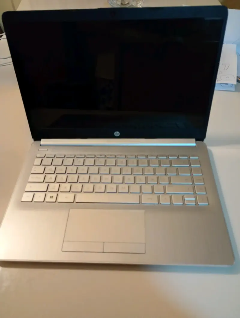 Notebook HP plateado en buen estado - 2