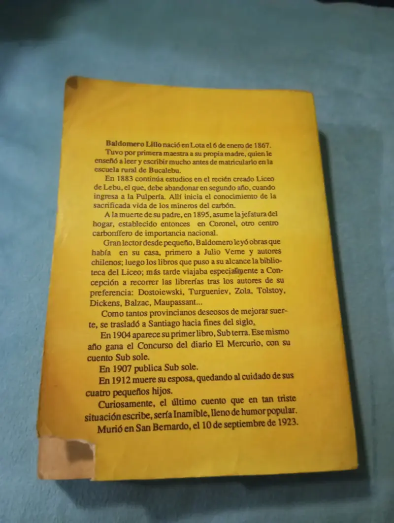 Libro 'Sub-terra' de Baldomero Lillo - 2