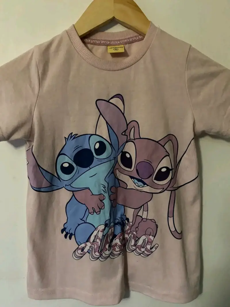Polera y shorts infantil de Stitch y Angela - 1