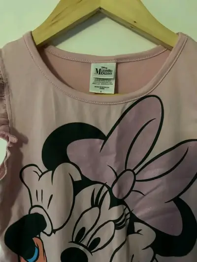 Polera infantil Minnie Mouse rosa glitter - miniatura 2
