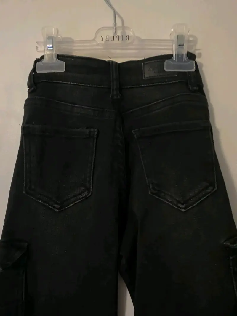Jeans cargo negro de niña X&D-K Fashion - 3