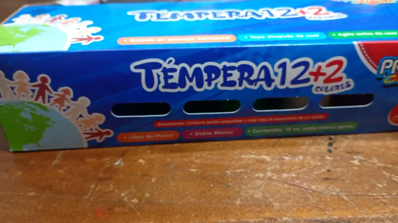 Témpera 12+2 colores caja - 1