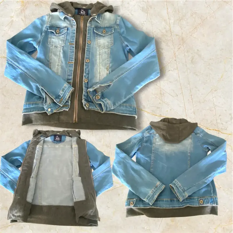 Chaqueta de mezclilla con capucha - 1