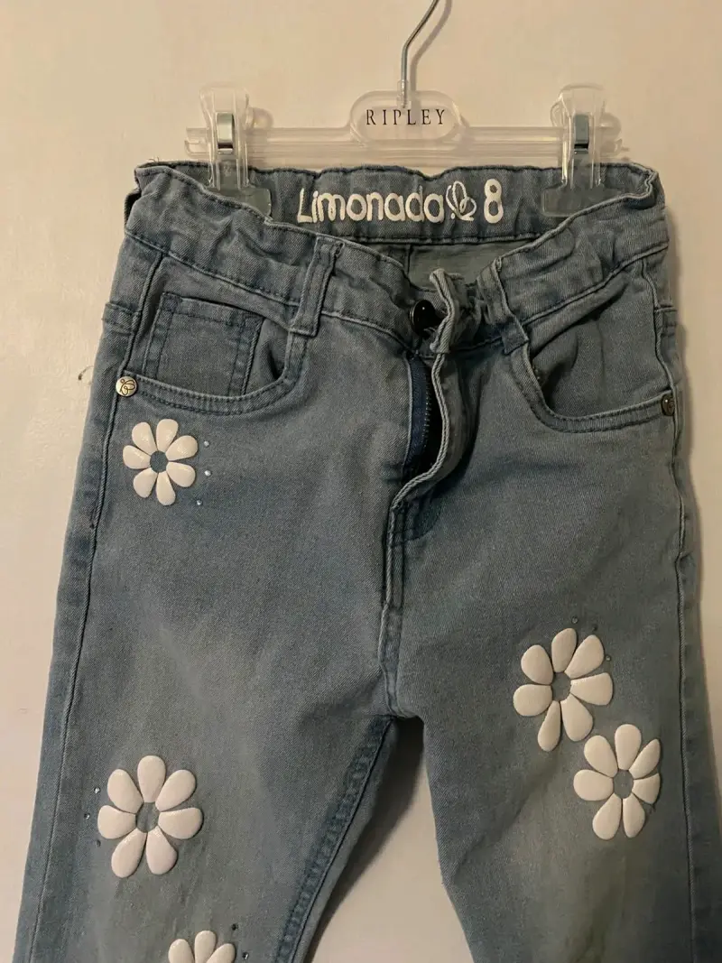 Jeans con flores Limonada - 1