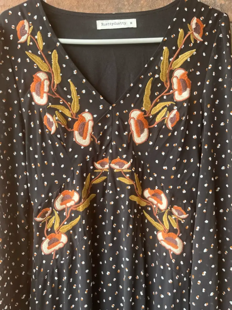 Vestido negro boho - 5