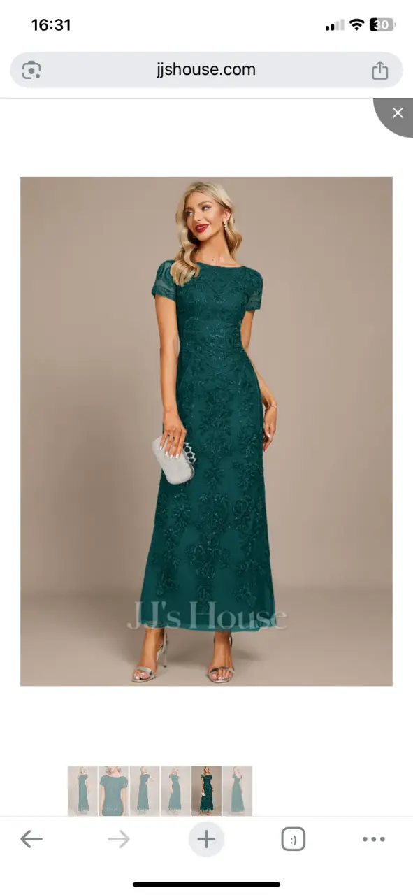 Vestido largo verde elegante - 1