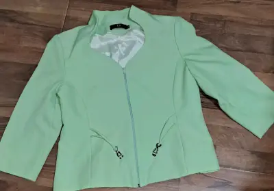 Chaqueta verde menta elegante - miniatura 1