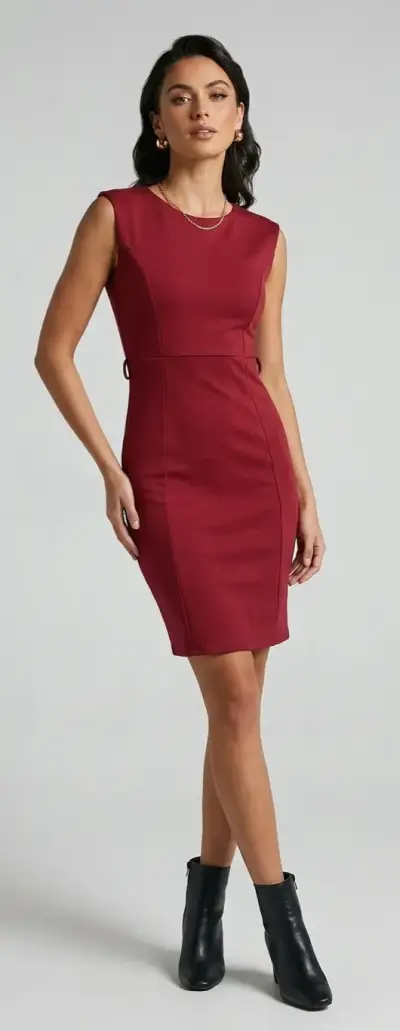 Vestido rojo elegante - miniatura 2