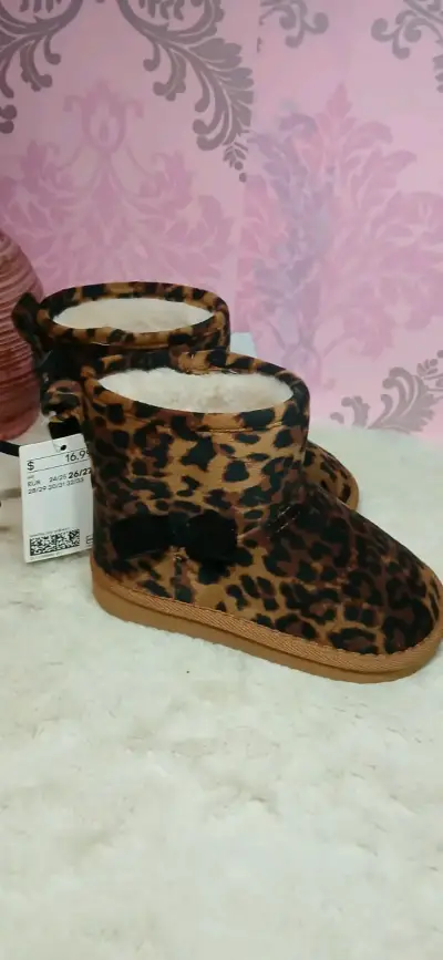 Botas de niña con estampado leopardo - miniatura 1
