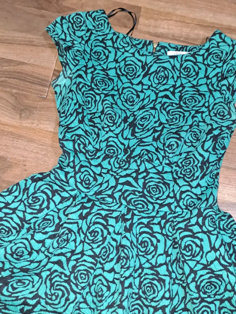 Vestido estampado floral verde - 2