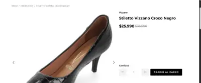 Stiletto Vizzano Croco Negro - miniatura 4