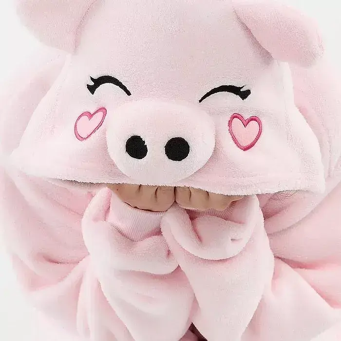 Pijama enterito rosado cerdito - 2