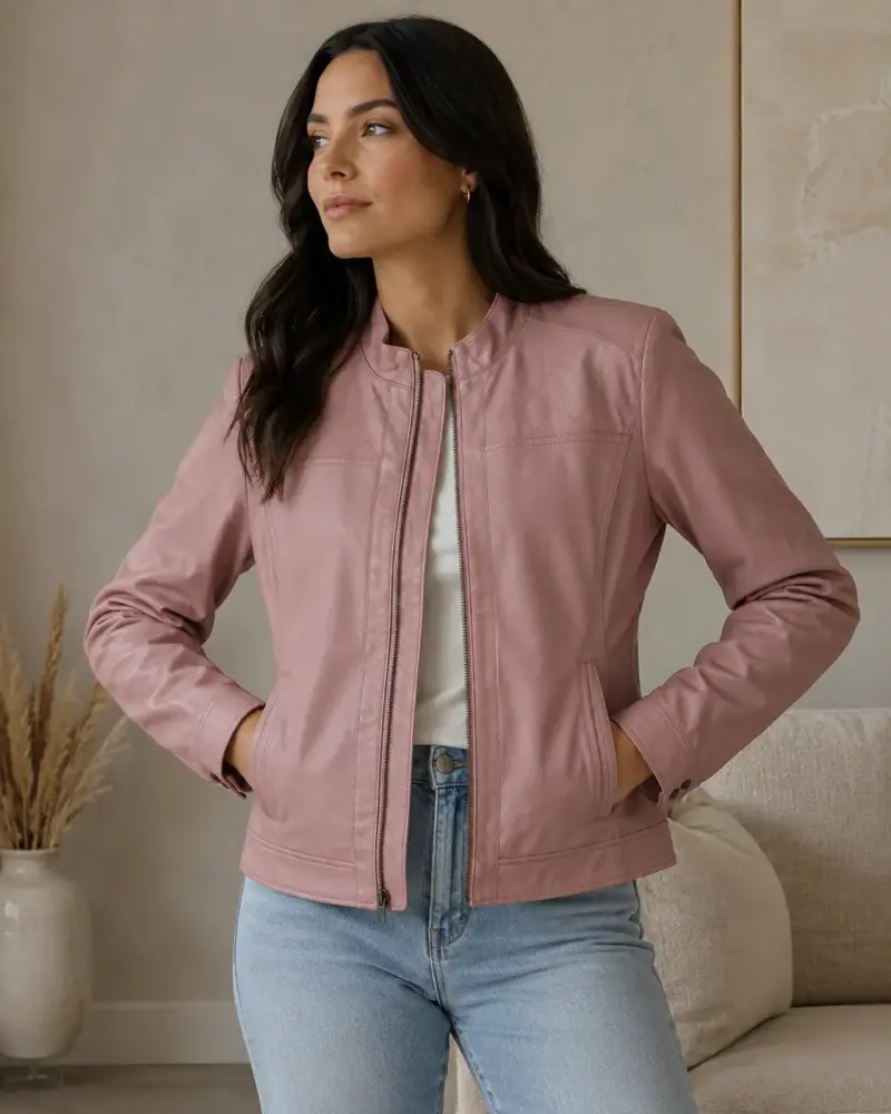Chaqueta rosa de mujer - 1