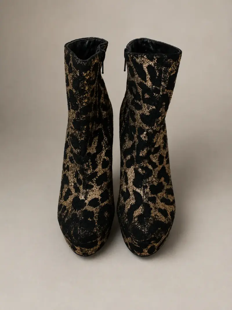 Botines de tacón animal print - 2