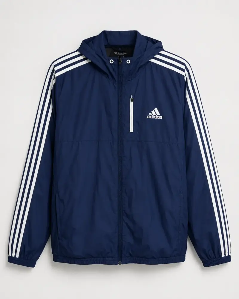 Chaqueta cortaviento azul Adidas - 1