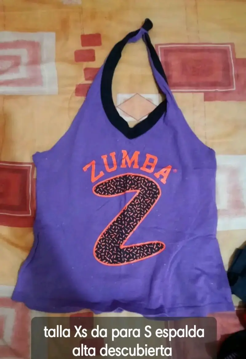 Top morado Zumba cuello halter - 1