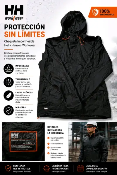 Parka negra Helly Hansen - miniatura 2