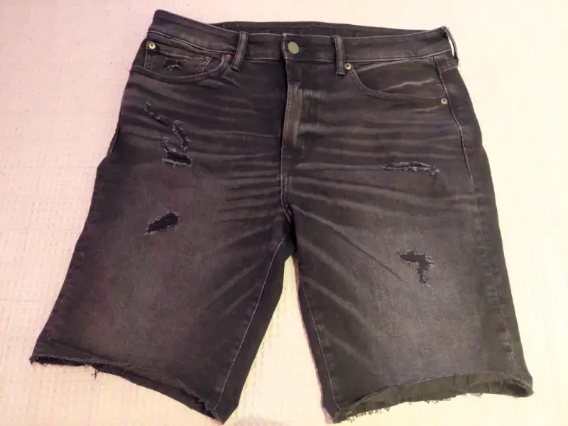 Shorts de mezclilla rasgados - 1
