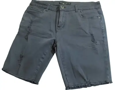 Short de mezclilla gris - miniatura 1