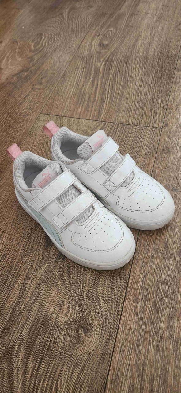 Zapatillas blancas niña talla 31  con velcro Puma - 1