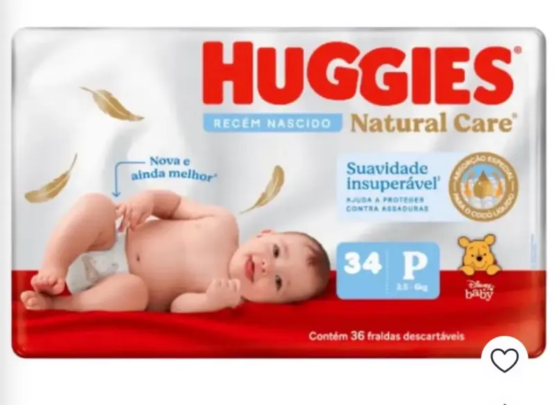 Pañales Huggies Natural Care Talla P