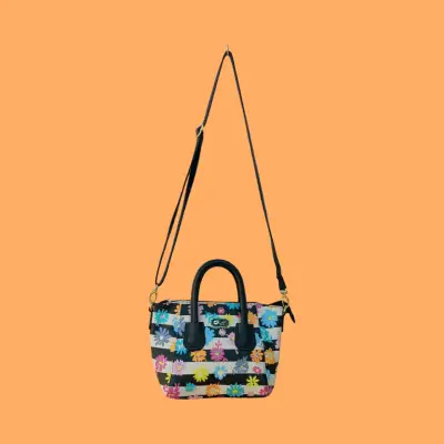 Cartera estampada flores colorida - miniatura 2