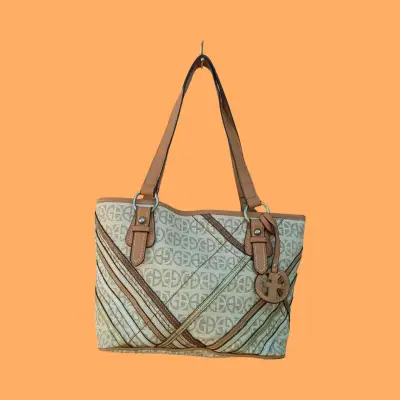 Cartera tote beige estampada - miniatura 1
