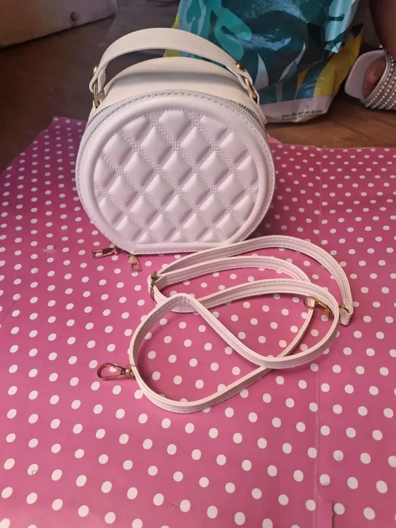 Cartera redonda blanca - 1
