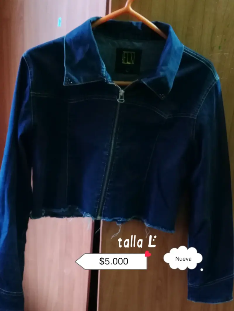 Chaqueta de mezclilla azul