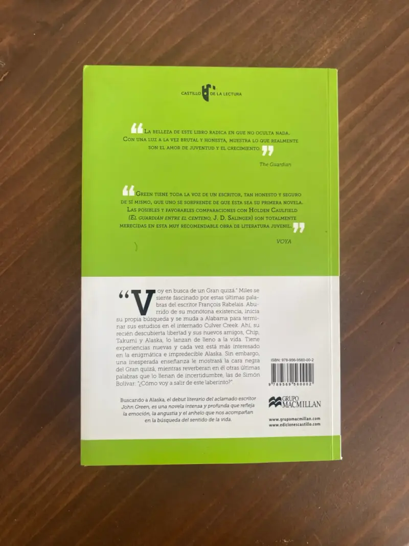 Libro Buscando a Alaska John Green - 2