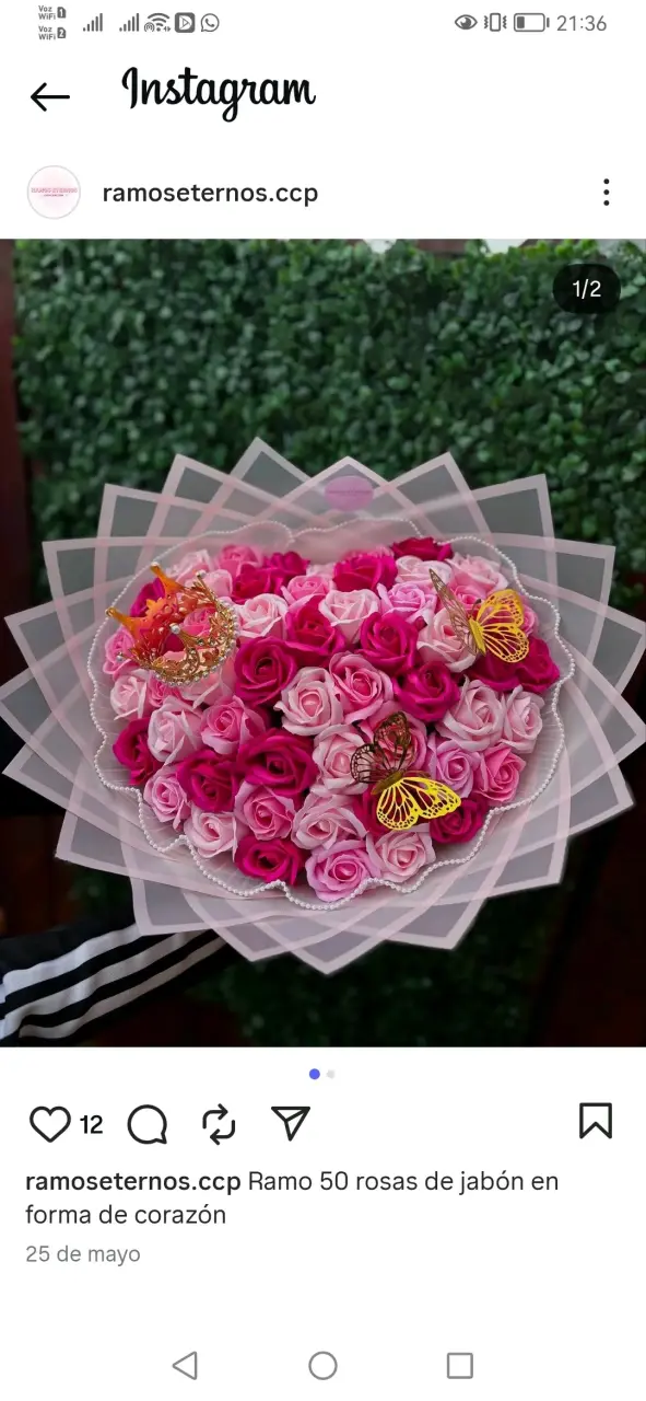 Ramo decorativo de rosas sintéticas - 6