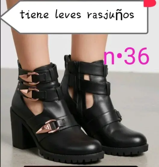 Botines negros con hebillas - 3