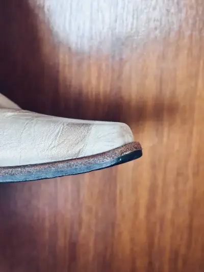 Botines de cuero beige - miniatura 4