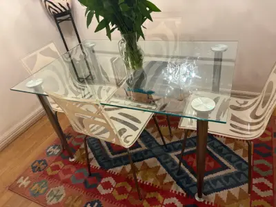 Mesa de vidrio moderna - miniatura 1